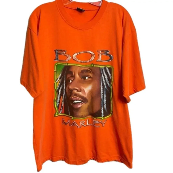 VINTAGE 90’s/Y2K Bob Marley Double Sided Portrait T-shirt. - Picture 1 of 11